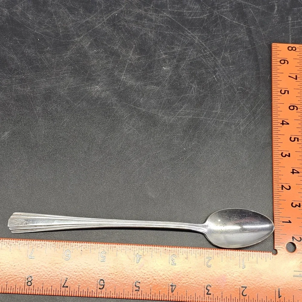 Vintage International Avon Silver plate Table Spoon 1940 Antique Flat 7.5